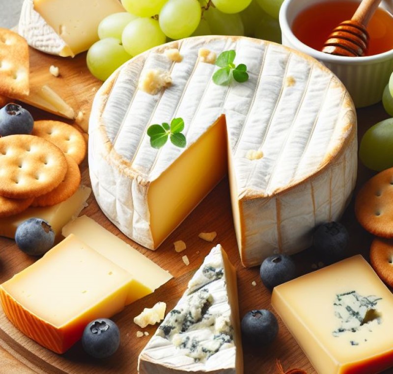 Seleccion de quesos con uvas